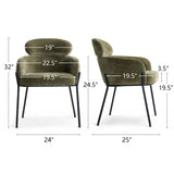 Aila Modern Upholstered Dining Chair (Set of 6)