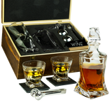 Whiskey Stones & Decanter Gift Set for Men & Women
