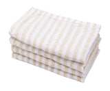 Smooth Linen Napkins - Amalfi Stripe Napkins Set of 4