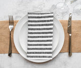 Smooth Linen Napkins - Amalfi Stripe Napkins Set of 4