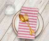 Smooth Linen Napkins - Amalfi Stripe Napkins Set of 4