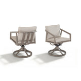 Amalfi 7-Piece Patio Dining Set for 6 person with 2 Swivel Chairs