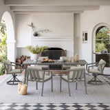 Amalfi 7-Piece Patio Dining Set for 6 person with 2 Swivel Chairs