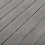 Amalfi 81.75" Rectangular Hand-Brushed Wood Grain Aluminum Patio Dining Table