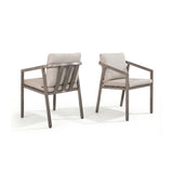 Amalfi Rectangular Aluminum Patio Dining Set with 6 Dining Chairs