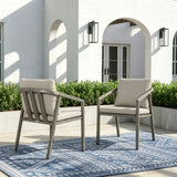 Amalfi Wraparound Aluminum Patio Dining Chair Set