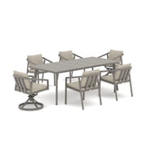 Amalfi 7-Piece Patio Dining Set for 6 person with 2 Swivel Chairs