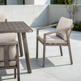 Amalfi Rectangular Aluminum Patio Dining Set with 6 Dining Chairs