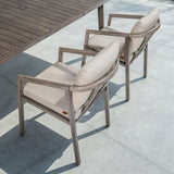 Amalfi Rectangular Aluminum Patio Dining Set with 6 Dining Chairs