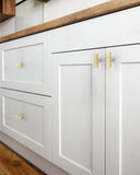 DESIGN3909 Matte Black Cabinet Knobs – Square Bar Hardware for Drawers, Cupboards & Closets