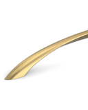 DESIGN2554 Brushed Gold Cabinet Pulls – Modern Luxe, Twisted Bar & Arched Bow for Modern Kitchen