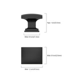 DESIGN2828 Matte Black Square Cabinet Knobs | Single Hole Drawer Knobs for Cabinets