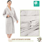 American Soft Linen 100% Cotton Waffle Robes for Women and Men, Unisex Waffle Kimono Lounging Bathrobe, 1 Piece Waffle Robe for Couples After Shower