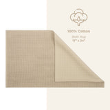 American Soft Linen 100% Cotton Bath Mat Rugs, 17x24 inches with Silicone Backing, Soft Absorbent Grip-Enhanced Bath Mats for Bathroom