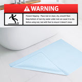 American Soft Linen 100% Cotton Bath Mat Rugs, 17x24 inches with Silicone Backing, Soft Absorbent Grip-Enhanced Bath Mats for Bathroom