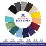 American Soft Linen 100% Cotton Bath Mat Rugs, 17x24 inches with Silicone Backing, Soft Absorbent Grip-Enhanced Bath Mats for Bathroom