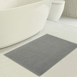American Soft Linen 100% Cotton Bath Mat Rugs, 17x24 inches with Silicone Backing, Soft Absorbent Grip-Enhanced Bath Mats for Bathroom