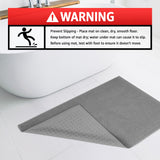 American Soft Linen 100% Cotton Bath Mat Rugs, 17x24 inches with Silicone Backing, Soft Absorbent Grip-Enhanced Bath Mats for Bathroom