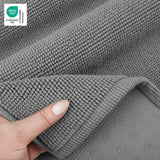American Soft Linen 100% Cotton Bath Mat Rugs, 17x24 inches with Silicone Backing, Soft Absorbent Grip-Enhanced Bath Mats for Bathroom