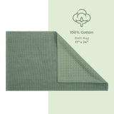 American Soft Linen 100% Cotton Bath Mat Rugs, 17x24 inches with Silicone Backing, Soft Absorbent Grip-Enhanced Bath Mats for Bathroom