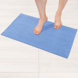 American Soft Linen 100% Cotton Bath Mat Rugs, 17x24 inches with Silicone Backing, Soft Absorbent Grip-Enhanced Bath Mats for Bathroom