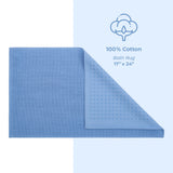 American Soft Linen 100% Cotton Bath Mat Rugs, 17x24 inches with Silicone Backing, Soft Absorbent Grip-Enhanced Bath Mats for Bathroom