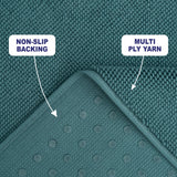 American Soft Linen 100% Cotton Bath Mat Rugs, 17x24 inches with Silicone Backing, Soft Absorbent Grip-Enhanced Bath Mats for Bathroom