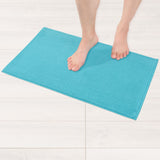 American Soft Linen 100% Cotton Bath Mat Rugs, 17x24 inches with Silicone Backing, Soft Absorbent Grip-Enhanced Bath Mats for Bathroom