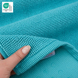 American Soft Linen 100% Cotton Bath Mat Rugs, 17x24 inches with Silicone Backing, Soft Absorbent Grip-Enhanced Bath Mats for Bathroom