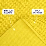 American Soft Linen 100% Cotton Bath Mat Rugs, 17x24 inches Slip Resistant Bottom Base Bath Mats for Bathroom