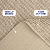 American Soft Linen 100% Cotton Bath Mat Rugs, 20x34 inches with Silicone Backing, Soft Absorbent Grip-Enhanced Bath Mats for Bathroom