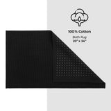 American Soft Linen 100% Cotton Bath Mat Rugs, 20x34 inches with Silicone Backing, Soft Absorbent Grip-Enhanced Bath Mats for Bathroom