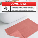 American Soft Linen 100% Cotton Bath Mat Rugs, 20x34 inches with Silicone Backing, Soft Absorbent Grip-Enhanced Bath Mats for Bathroom