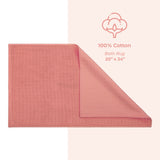 American Soft Linen 100% Cotton Bath Mat Rugs, 20x34 inches with Silicone Backing, Soft Absorbent Grip-Enhanced Bath Mats for Bathroom