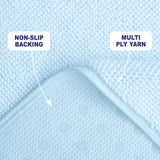 American Soft Linen 100% Cotton Bath Mat Rugs, 20x34 inches with Silicone Backing, Soft Absorbent Grip-Enhanced Bath Mats for Bathroom