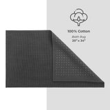 American Soft Linen 100% Cotton Bath Mat Rugs, 20x34 inches with Silicone Backing, Soft Absorbent Grip-Enhanced Bath Mats for Bathroom