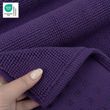 American Soft Linen 100% Cotton Bath Mat Rugs, 20x34 inches with Silicone Backing, Soft Absorbent Grip-Enhanced Bath Mats for Bathroom