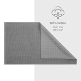 American Soft Linen 100% Cotton Bath Mat Rugs, 20x34 inches with Silicone Backing, Soft Absorbent Grip-Enhanced Bath Mats for Bathroom