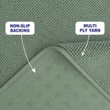 American Soft Linen 100% Cotton Bath Mat Rugs, 20x34 inches with Silicone Backing, Soft Absorbent Grip-Enhanced Bath Mats for Bathroom