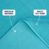 American Soft Linen 100% Cotton Bath Mat Rugs, 20x34 inches with Silicone Backing, Soft Absorbent Grip-Enhanced Bath Mats for Bathroom