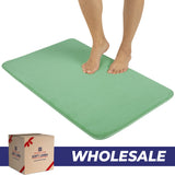 American Soft Linen Fluffy Foamed Bath Rug, 21x32 inches Bath Rugs for Bathroom, 100% Polyester Upper Fluffy Surface and Grip Enhanced Base - 18 Set Case Pack