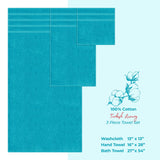 American Soft Linen 3 Piece 100% Cotton Extra Fluffy and Soft, Luxury Turkish Towel Set with 20 Different Colors