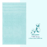 American Soft Linen 100%  Cotton Turkish Towels, 4 Pack Hand Towel Set, Super Soft, Absorbent, Quick Dry Premium Towels