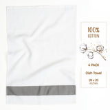 American Soft Linen 4 Packed Dish Towels, 100% Cotton Dish Cloths for Kitchen (BEST PRICE💖 )