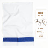 American Soft Linen 4 Packed Dish Towels, 100% Cotton Dish Cloths for Kitchen (BEST PRICE💖 )