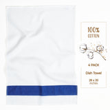 American Soft Linen 4 Packed Dish Towels, 100% Cotton Dish Cloths for Kitchen (BEST PRICE💖 )