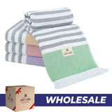 4 Packed Terry Peshtemal and Beach Towel, Mediterranean Collection, 35" x 60",  Modern & Traditional Turkish Towels - 11 Set Case Pack