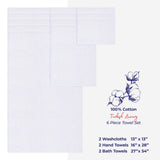 American Soft Linen 100% Cotton Turkish Towels, 6 Piece Bath Towel Set with 20 Different Colors