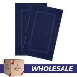 American Soft Linen Bekos 100% Cotton Bath Mat Set, 2 Piece 20x34 inches Wholesale Bath Rugs for Bathroom