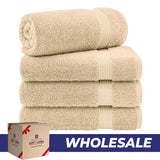 American Soft Linen Bekos 100% Cotton Turkish 4-Piece Bath Towel Sets, Wholesale Luxury Bath Towels